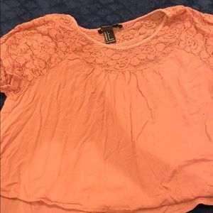 pink forever 21 loose crop top!